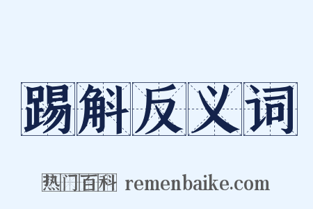 踢斛反义词是什么意思的图片